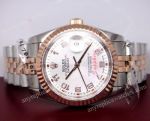 Replica Rolex Datejust Watch Two Tone Rose Gold Jubilee / Arabic